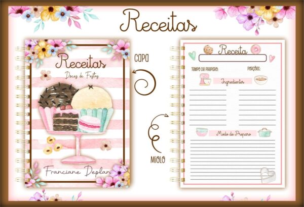 Pack Caderno de Receitas - Arquivo Digital