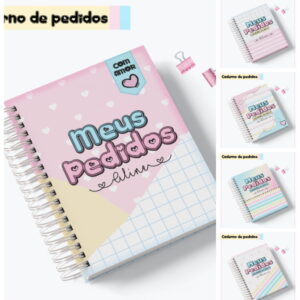 pack caderno meus pedidos arquivo digital