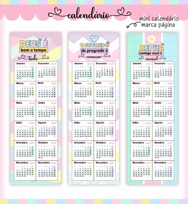 Pack Calendários 2023 - Arquivo Digital