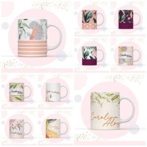 pack canecas florais arquivo digital personalizacao