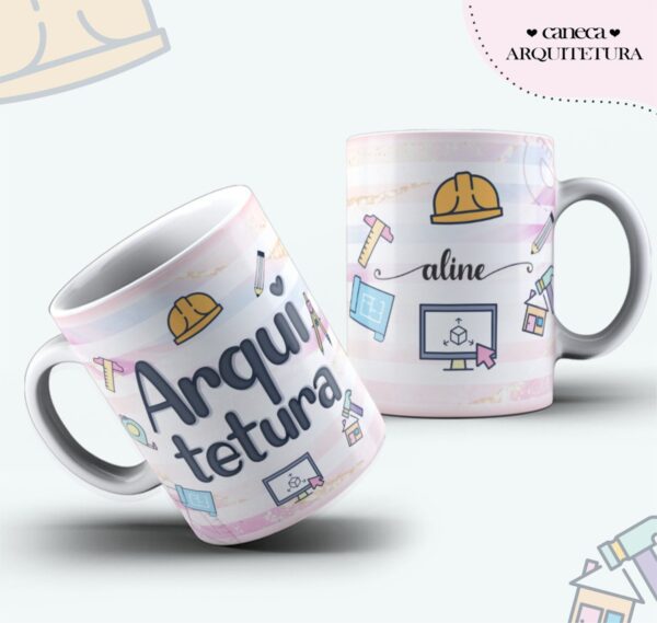 Pack Canecas Profissões Femininas - Arquivo Digital