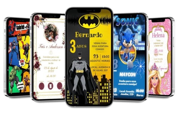 Pack Canva Convites Digitais 140 Artes - Arquivo Digital