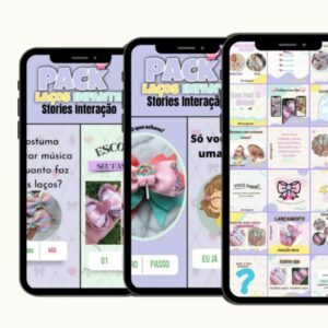 pack canva lacos infantil arquivo digital papelaria