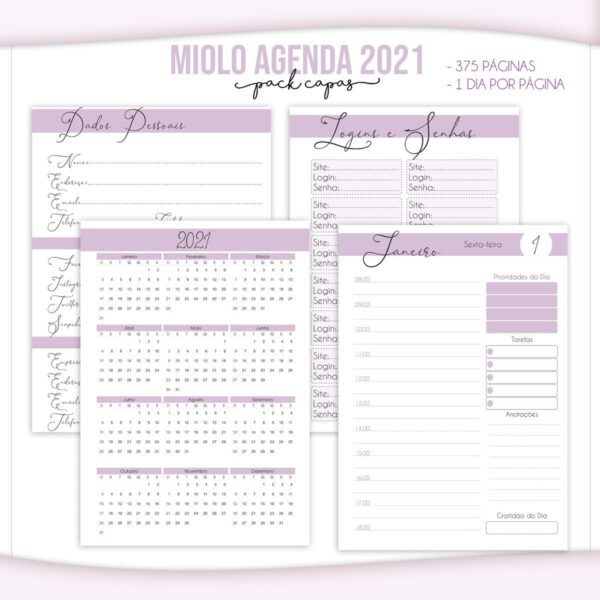 Pack Capas e Miolos 2021 - Arquivo Digital