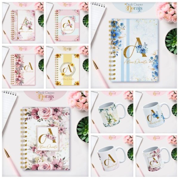 Pack Capas Florais - Arquivo Digital