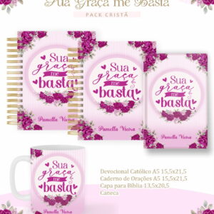 pack crista lettering feminina catolica arquivo digital