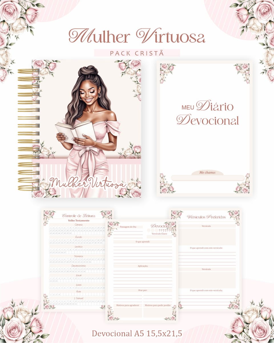 Kit Digital Mulher Virtuosa com Devocionais e Capas 3 Kit Digital Mulher Virtuosa com Devocionais e Capas - Imagem 3