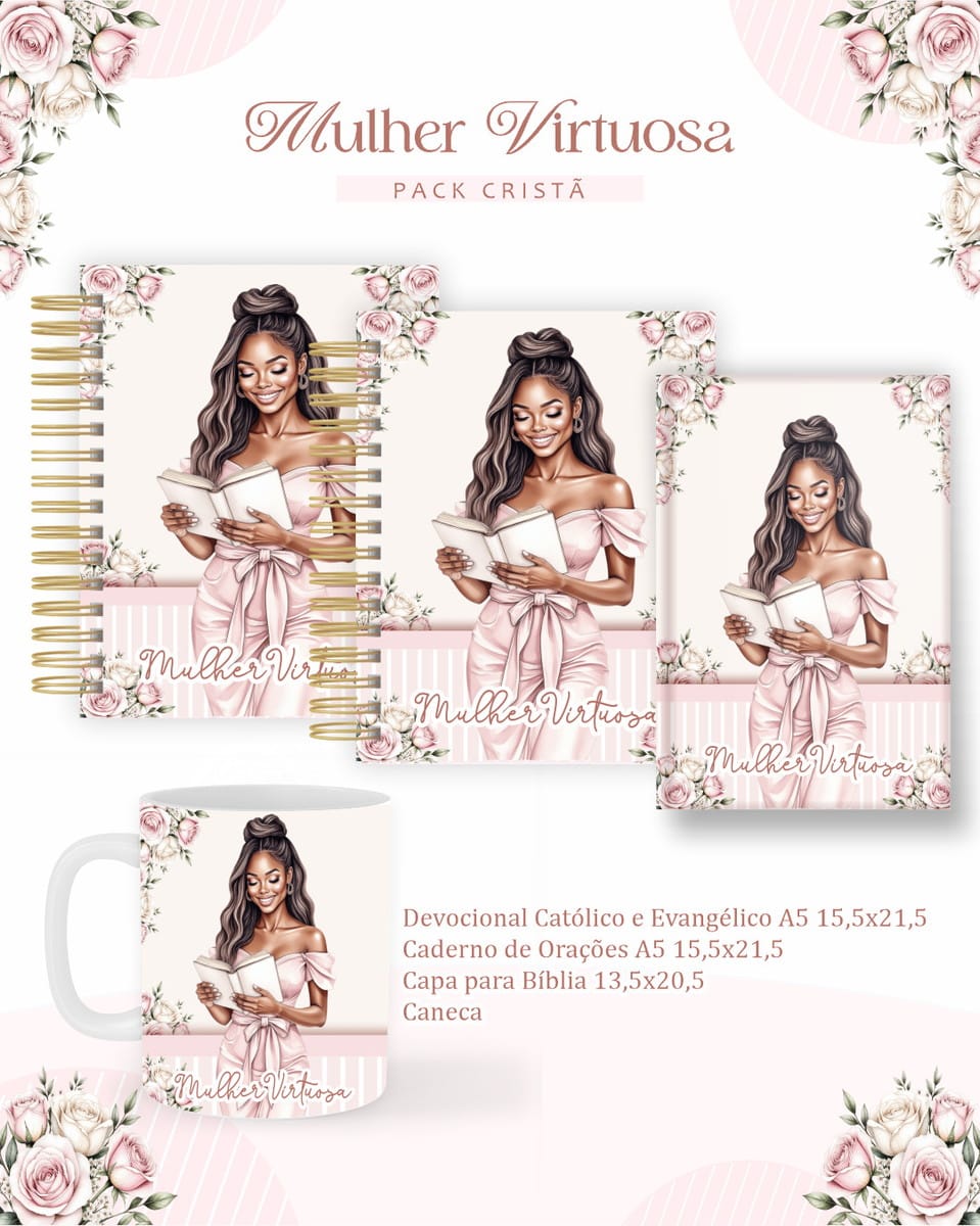 Kit Digital Mulher Virtuosa com Devocionais e Capas 1 Kit Digital Mulher Virtuosa com Devocionais e Capas