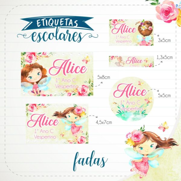 Pack de Etiquetas Escolares - Arquivo Digital