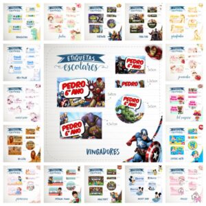 Pack de Etiquetas Escolares - Arquivo Digital