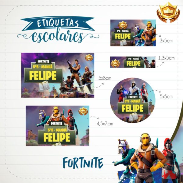 Pack de Etiquetas Escolares - Arquivo Digital