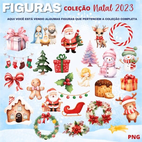 Pack Digital Natal 2023 Artes Figuras Ilustrações Arquivos