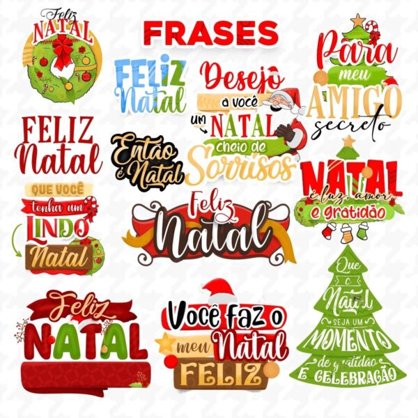 Pack Digital Natal Estampas Caneca Ilustrações Papai Noel