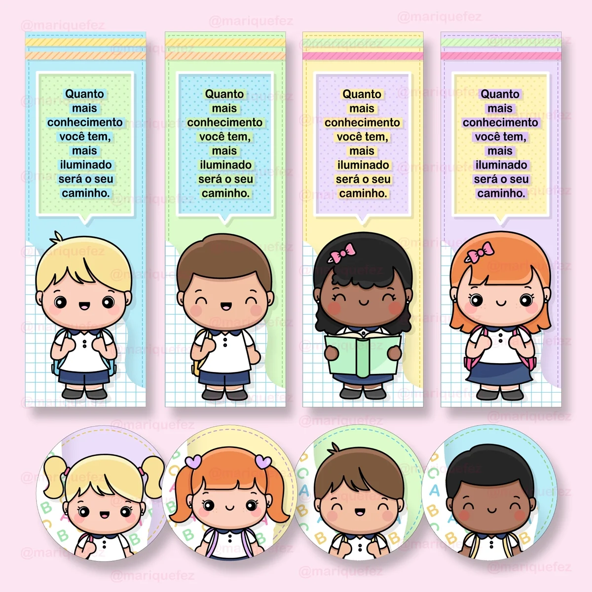 Pack Digital Volta às Aulas Etiquetas Marcadores Cards 5 Pack Digital Volta às Aulas Etiquetas Marcadores Cards