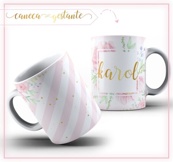 Pack Estampa Arte Caneca Gestante - Arquivo Digital