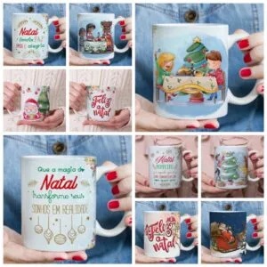 Pack Estampa Arte Caneca Natal - Arquivo Digital 17 Pack Estampa Arte Caneca Natal - Arquivo Digital