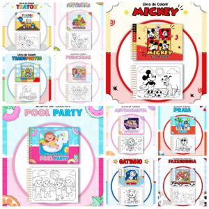 pack livros de colorir infantil arquivo digital