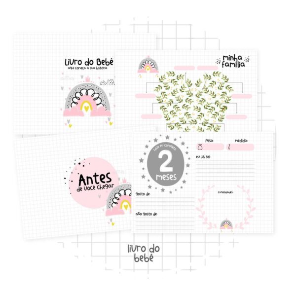 Pack Maternidade Livro do Bebê - Arquivo Digital