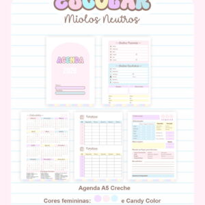 pack miolo agendas escolares neutros 2026 arquivo digital
