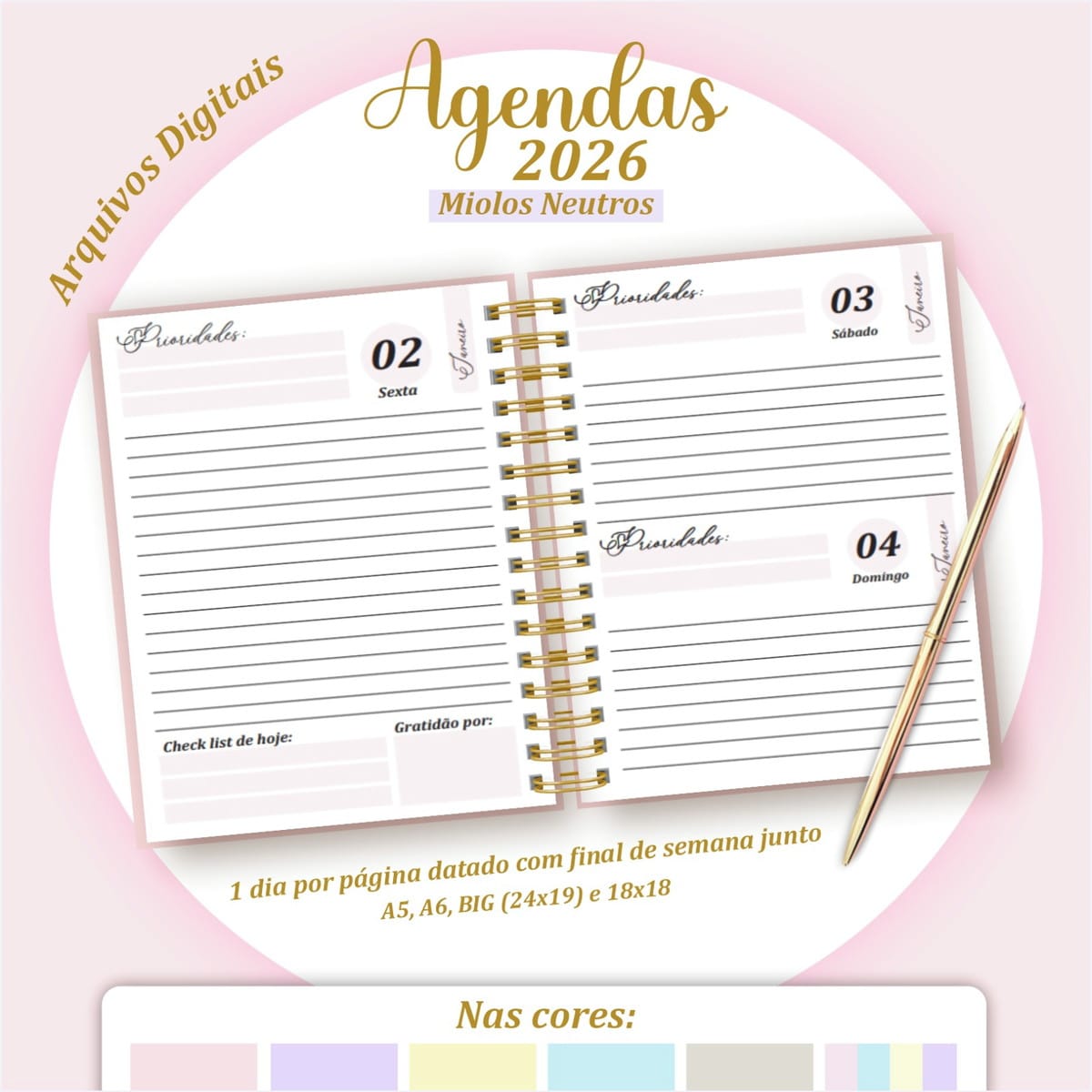 Pack Miolos Agenda 2026 com 300 modelos em PDF 2 Pack Miolos Agenda 2026 com 300 modelos em PDF - Imagem 2