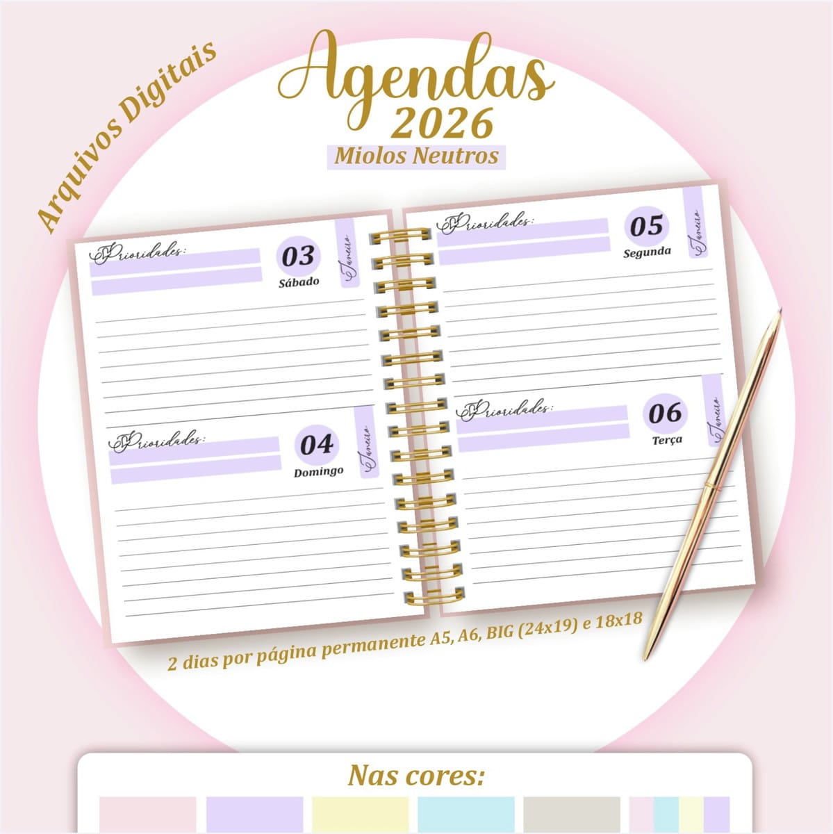 Pack Miolos Agenda 2026 com 300 modelos em PDF 4 Pack Miolos Agenda 2026 com 300 modelos em PDF - Imagem 4