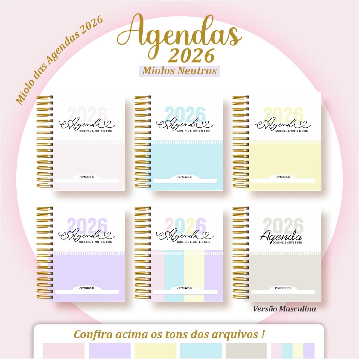 Pack Miolos Agenda 2026 com 300 modelos em PDF 1 Pack Miolos Agenda 2026 com 300 modelos em PDF