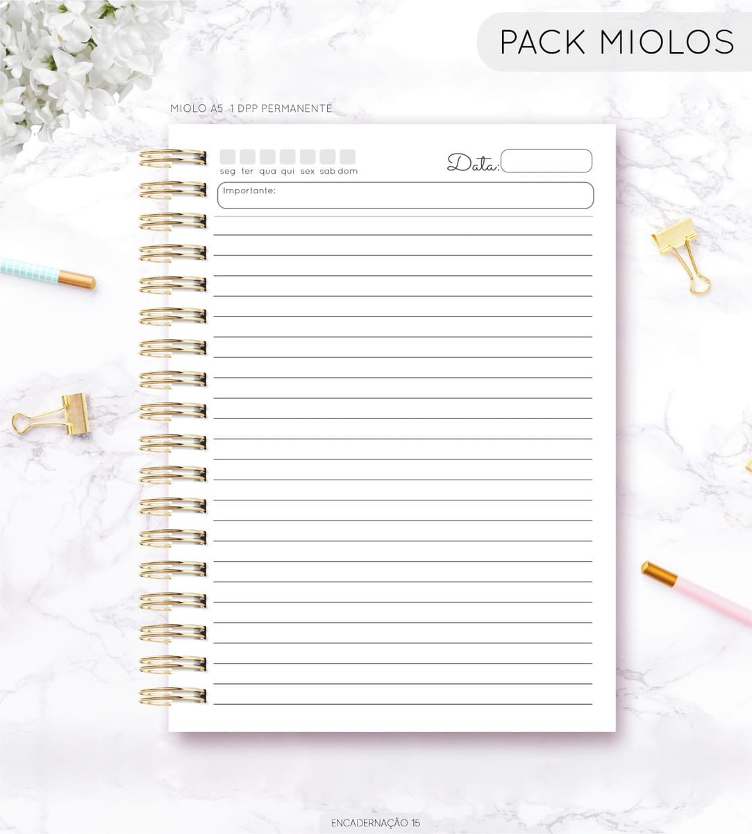 Miolo Neutro 2026 A5 Vertical e Horizontal para Planner 2 Miolo Neutro 2026 A5 Vertical e Horizontal para Planner - Imagem 2