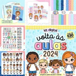 Pack Volta às Aulas Completo Encadernação Personalizada 6 Pack Volta às Aulas Completo Encadernação Personalizada