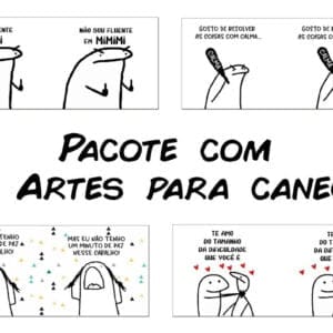 Pacote +90 Artes Para Canecas Flork 350 Arquivos Digitais