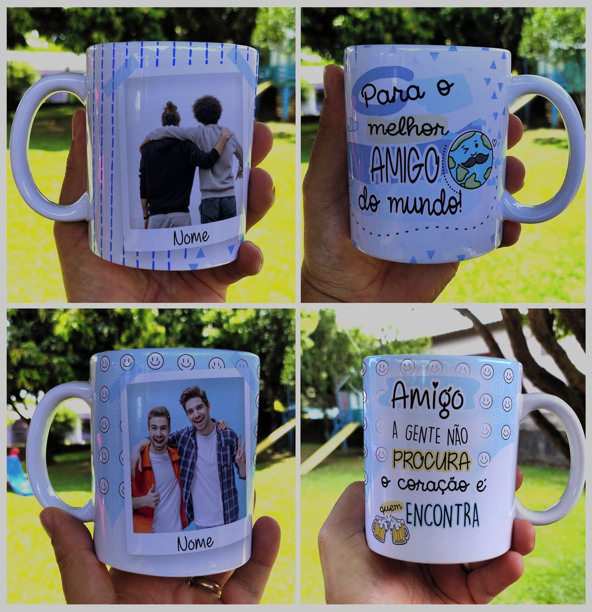 Kit Digital Caneca Amizade Masculina em PNG e CorelDRAW 2 Kit Digital Caneca Amizade Masculina em PNG e CorelDRAW - Imagem 2