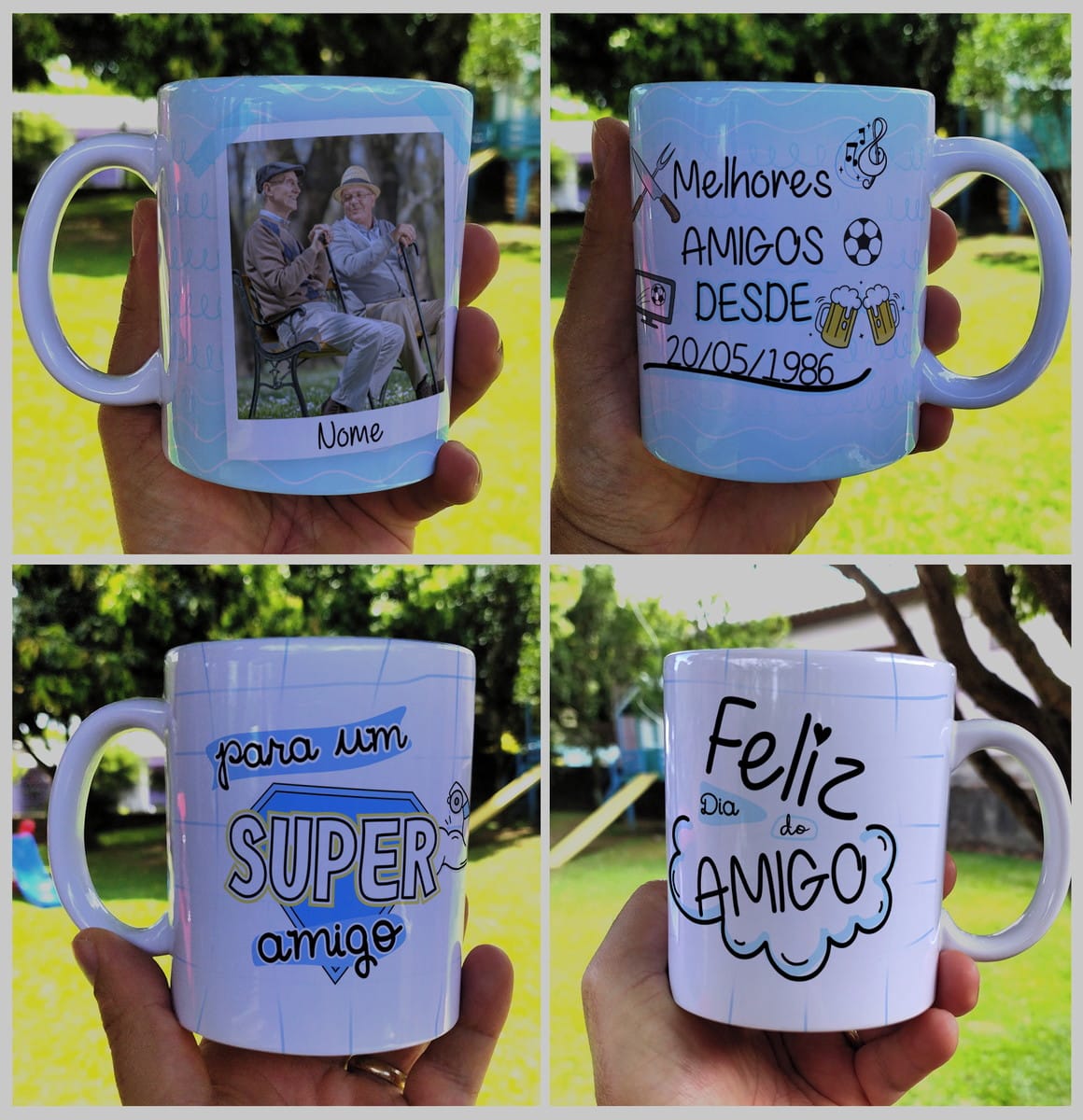 Kit Digital Caneca Amizade Masculina em PNG e CorelDRAW 3 Kit Digital Caneca Amizade Masculina em PNG e CorelDRAW - Imagem 3