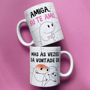 Kit Caneca Flork Amigas 18 Artes PNG PDF para Personalizar 12 pacote artes canecas flork amigas arquivo digital