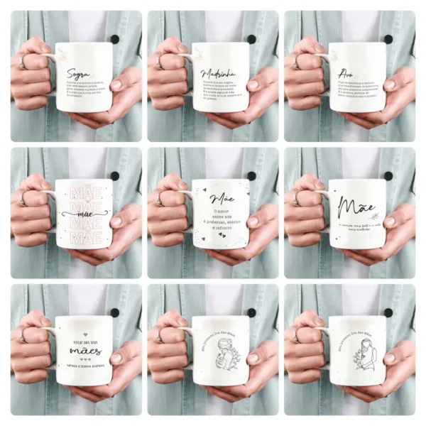 Pacote Artes Digitais para Caneca - Homenagem às Mães