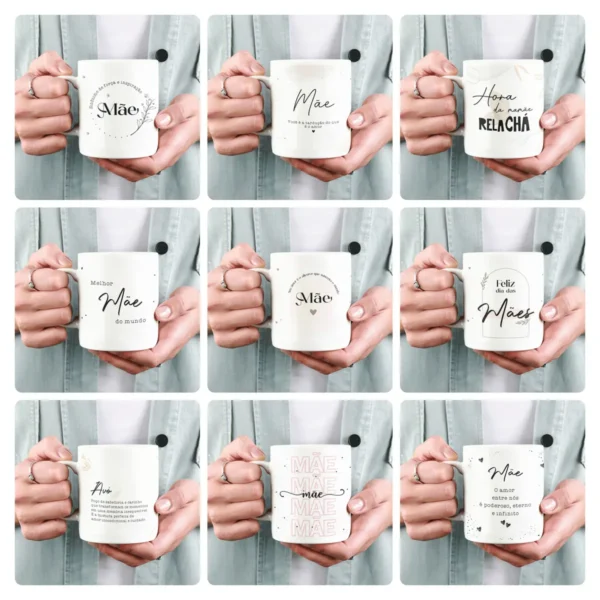Pacote Artes Digitais para Caneca - Homenagem às Mães