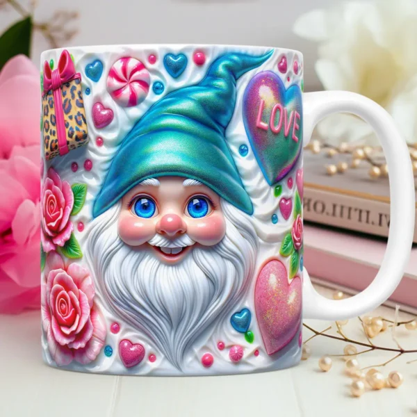 Pacote de Arquivos PNG Gnomos Love para Sublimação em Canecas