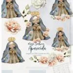 Pacote de Arte Sacra Nossa Senhora Aquarela PNG