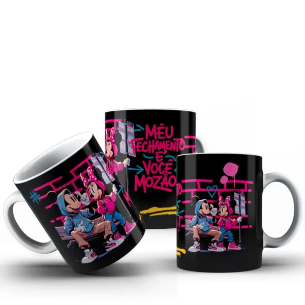 Pacote de Artes de Caneca Mickey e Minnie - Amor e Magia