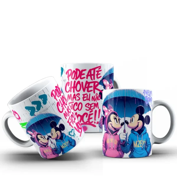 Pacote de Artes de Caneca Mickey e Minnie - Amor e Magia