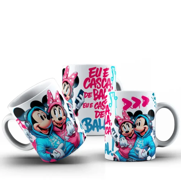 Pacote de Artes de Caneca Mickey e Minnie - Amor e Magia