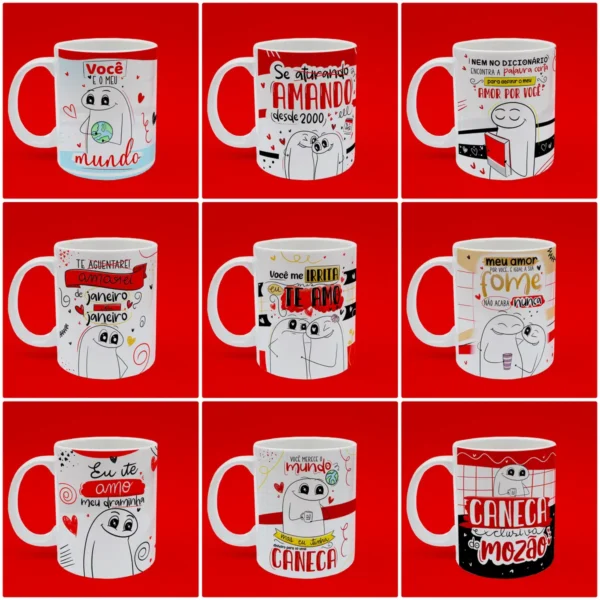 Pacote Dia dos Namorados - Artes de Caneca com Memes Flork