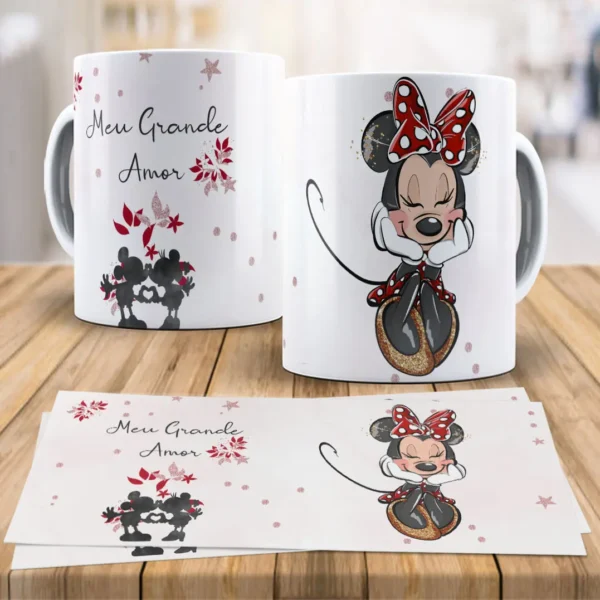 Pacote Dia dos Namorados Disney para Canecas Arquivo Editável