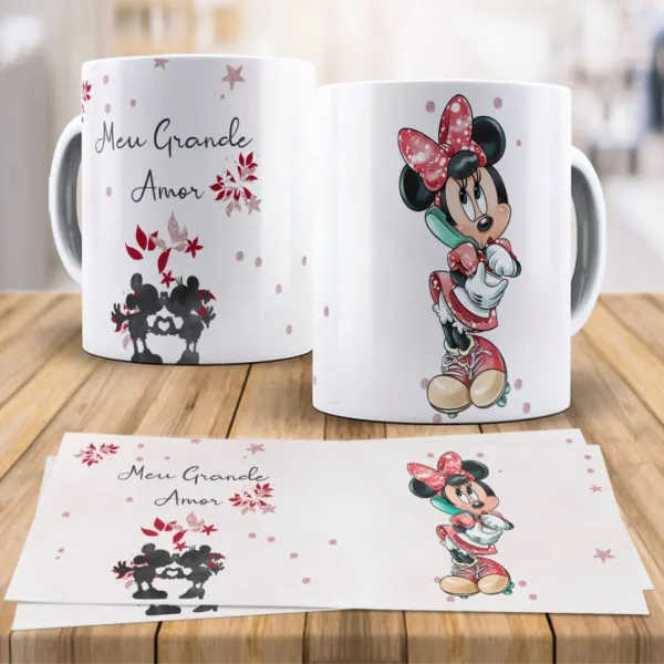 Pacote Dia dos Namorados Disney para Canecas Arquivo Editável
