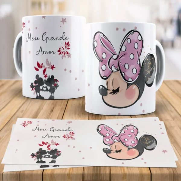 Pacote Dia dos Namorados Disney para Canecas Arquivo Editável