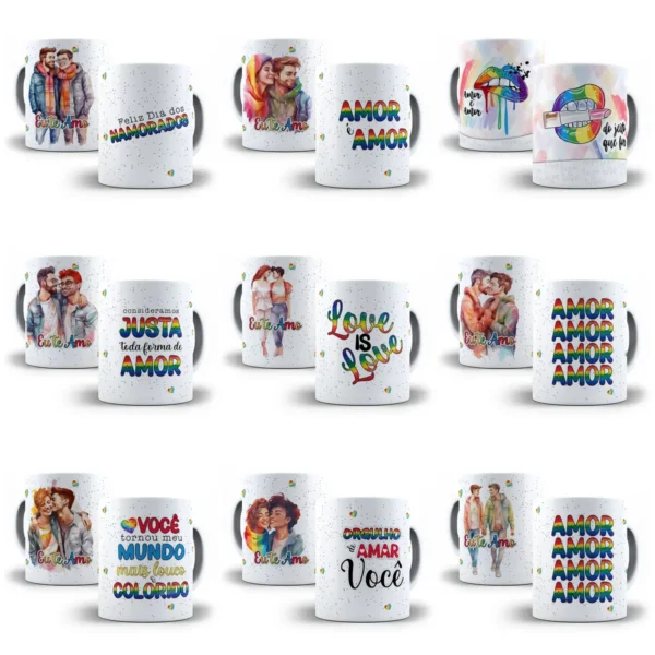 Pacote Exclusivo de Arte para Sublimação no Dia dos Namorados