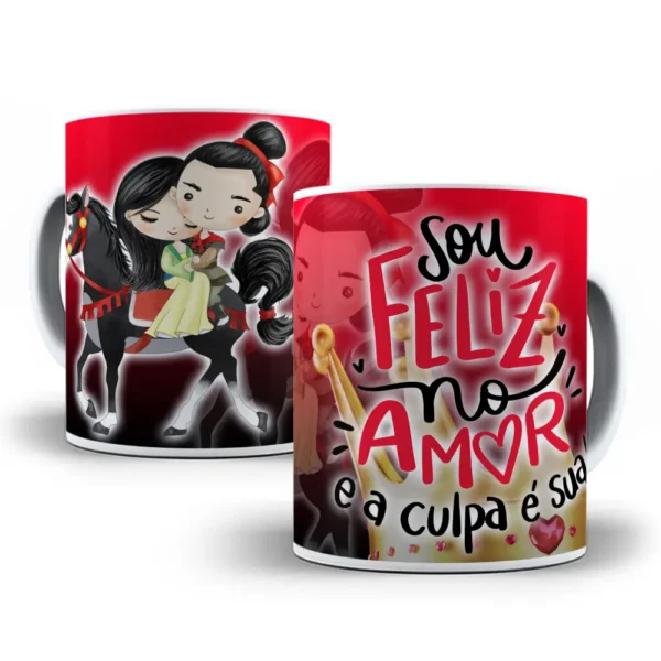 Pacote Exclusivo de Artes Caneca Princesas Dia dos Namorados