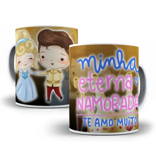 Pacote Exclusivo de Artes Caneca Princesas Dia dos Namorados