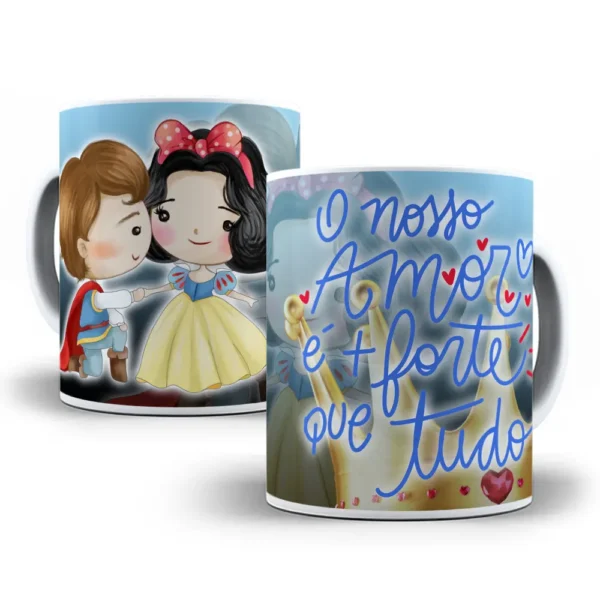 Pacote Exclusivo de Artes Caneca Princesas Dia dos Namorados