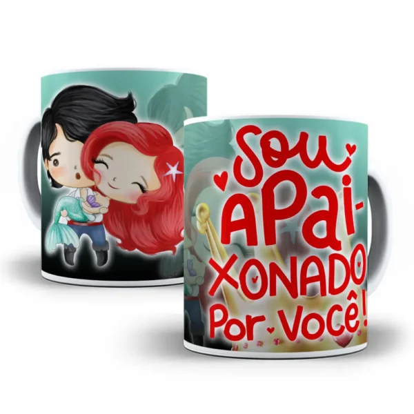 Pacote Exclusivo de Artes Caneca Princesas Dia dos Namorados