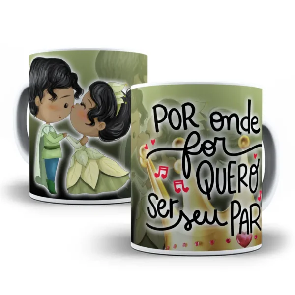Pacote Exclusivo de Artes Caneca Princesas Dia dos Namorados