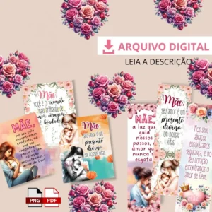 Pacote PDF para Cartões e Mimos de Dia das Mães